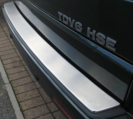 Land Rover Discovery 3 Rear Bumper Cover Brushed Chrome - Click Image to Close